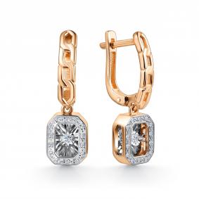 Золотые серьги GRIGORIEV Г02-11-5995-31-00-1 с бриллиантом Г02-11-5995-31-00-1 фото