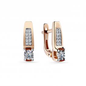 Золотые серьги GRIGORIEV Г02-11-6829-31-00-23 с бриллиантом Г02-11-6829-31-00-23 фото