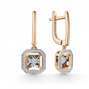 Золотые серьги GRIGORIEV Г02-11-71282-31-00-1 с бриллиантом Г02-11-71282-31-00-1 фото