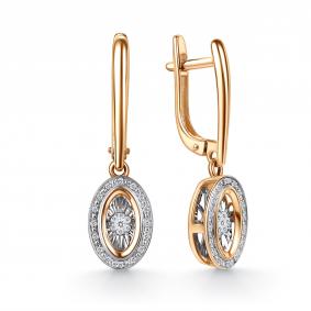 Золотые серьги GRIGORIEV с танцующим бриллиантом Г02-11-71374-31-00-1 Г02-11-71374-31-00-1 фото