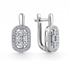 Серьги из белого золота GRIGORIEV Г02-12-01044-11-00 с бриллиантом Г02-12-01044-11-00 фото