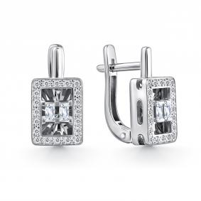 Серьги из белого золота GRIGORIEV Г02-12-01049-11-00 с бриллиантом Г02-12-01049-11-00 фото