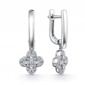 Серьги из белого золота GRIGORIEV Г02-12-01071-11-00-1 с бриллиантом Г02-12-01071-11-00-1 фото