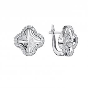 Серьги из белого золота GRIGORIEV Г02-12-01258-21-00 с бриллиантом Г02-12-01258-21-00 фото