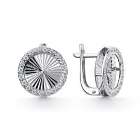 Серьги из белого золота GRIGORIEV Г02-12-01259-21-00 с бриллиантом Г02-12-01259-21-00 фото