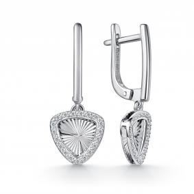 Серьги из белого золота GRIGORIEV Г02-12-01260-21-00-1 с бриллиантом Г02-12-01260-21-00-1 фото