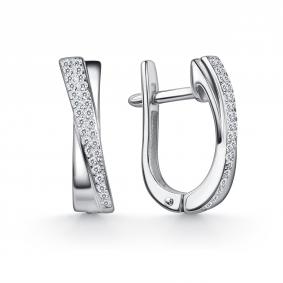 Серьги из белого золота GRIGORIEV Г02-12-01304-21-00 с бриллиантом Г02-12-01304-21-00 фото