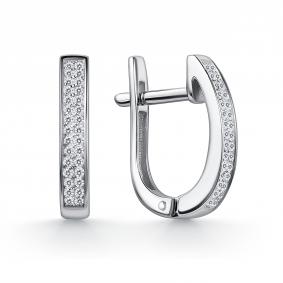 Серьги из белого золота GRIGORIEV Г02-12-01306-21-00 с бриллиантом Г02-12-01306-21-00 фото