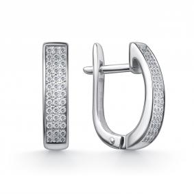 Серьги из белого золота GRIGORIEV Г02-12-01307-21-00-1 с бриллиантом Г02-12-01307-21-00-1 фото