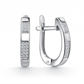 Серьги из белого золота GRIGORIEV Г02-12-01352-21-00 с бриллиантом Г02-12-01352-21-00 фото