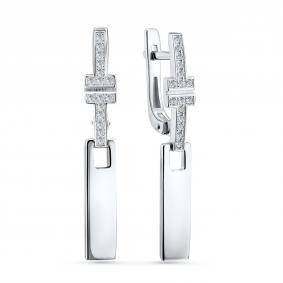 Серьги из белого золота GRIGORIEV Г02-12-0534-11-00 с бриллиантом Г02-12-0534-11-00 фото
