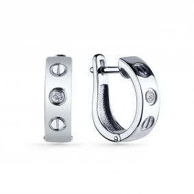 Серьги из белого золота GRIGORIEV Г02-12-0561-11-00 с бриллиантом Г02-12-0561-11-00 фото