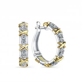 Серьги из белого золота GRIGORIEV Г02-12-0747-11-00 с бриллиантом Г02-12-0747-11-00 фото