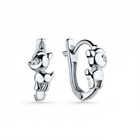 Серьги из белого золота GRIGORIEV Г02-12-0811-11-00 с бриллиантом Г02-12-0811-11-00 фото