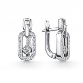 Серьги из белого золота GRIGORIEV Г02-12-0834-21-00-1 с бриллиантом Г02-12-0834-21-00-1 фото