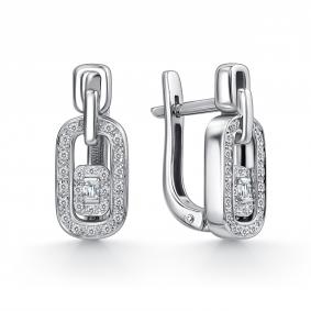 Серьги из белого золота GRIGORIEV Г02-12-0834-31-00 с бриллиантом Г02-12-0834-31-00 фото