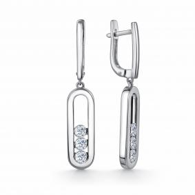 Серьги из белого золота GRIGORIEV Г02-12-0842-11-00 с бриллиантом Г02-12-0842-11-00 фото