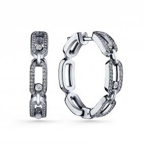 Серьги из белого золота GRIGORIEV Г02-12-0899-31-00 с бриллиантом Г02-12-0899-31-00 фото