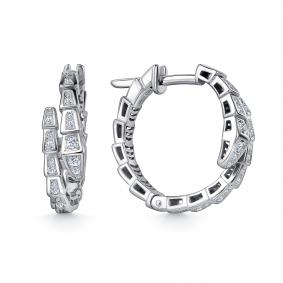 Серьги из белого золота GRIGORIEV Г02-12-0974-11-00 с бриллиантом Г02-12-0974-11-00 фото