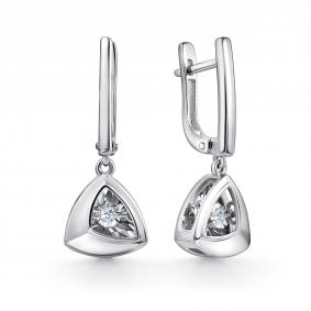 Серьги из белого золота GRIGORIEV Г02-12-51026-11-00-1 с бриллиантом Г02-12-51026-11-00-1 фото