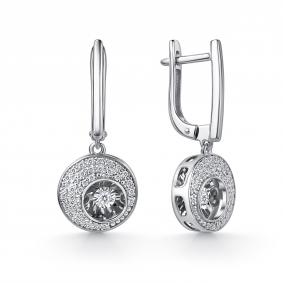 Серьги из белого золота GRIGORIEV Г02-12-51029-31-00-1 с бриллиантом Г02-12-51029-31-00-1 фото