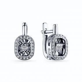 Серьги из белого золота GRIGORIEV Г02-12-51047-11-00 с бриллиантом Г02-12-51047-11-00 фото