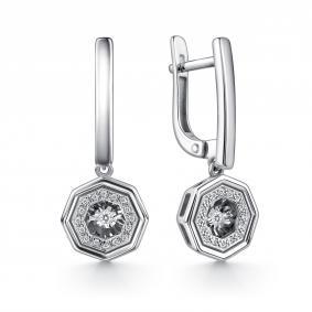 Серьги из белого золота GRIGORIEV Г02-12-51065-31-00-1 с бриллиантом Г02-12-51065-31-00-1 фото