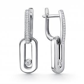 Серьги из белого золота GRIGORIEV Г02-12-51089-31-00-1 с бриллиантом Г02-12-51089-31-00-1 фото