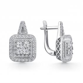 Серьги из белого золота GRIGORIEV Г02-12-51109-31-00 с бриллиантом Г02-12-51109-31-00 фото