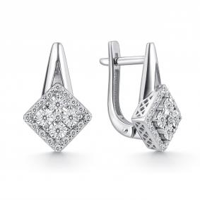 Серьги из белого золота GRIGORIEV Г02-12-51110-31-00 с бриллиантом Г02-12-51110-31-00 фото