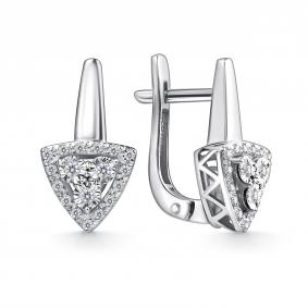 Серьги из белого золота GRIGORIEV Г02-12-51111-31-00 с бриллиантом Г02-12-51111-31-00 фото