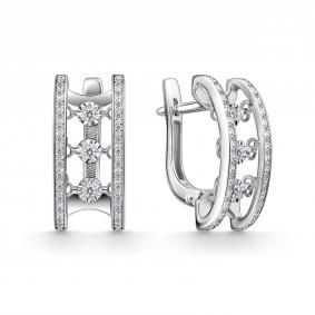 Серьги из белого золота GRIGORIEV Г02-12-51114-31-00 с бриллиантом Г02-12-51114-31-00 фото