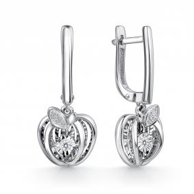 Серьги из белого золота GRIGORIEV Г02-12-51130-31-00-1 с бриллиантом Г02-12-51130-31-00-1 фото