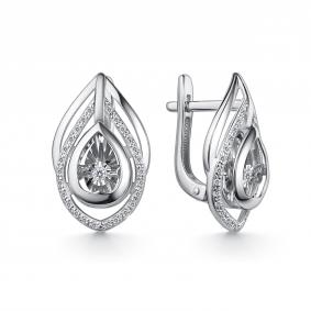 Серьги из белого золота GRIGORIEV Г02-12-51137-31-00 с бриллиантом Г02-12-51137-31-00 фото