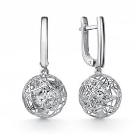 Серьги из белого золота GRIGORIEV Г02-12-51149-11-00-1 с бриллиантом Г02-12-51149-11-00-1 фото