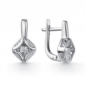Серьги из белого золота GRIGORIEV Г02-12-51191-31-00 с бриллиантом Г02-12-51191-31-00 фото