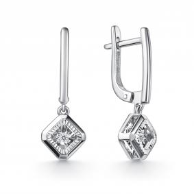 Серьги из белого золота GRIGORIEV Г02-12-51197-11-00-1 с бриллиантом Г02-12-51197-11-00-1 фото