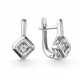 Серьги из белого золота GRIGORIEV Г02-12-51197-11-00 с бриллиантом Г02-12-51197-11-00 фото