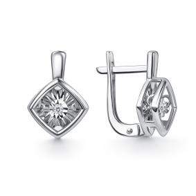Серьги из белого золота GRIGORIEV с танцующим бриллиантом Г02-12-51200-11-00 Г02-12-51200-11-00 фото