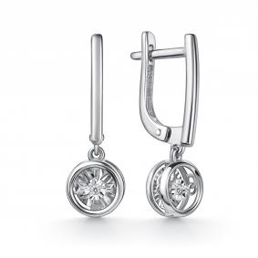Серьги из белого золота GRIGORIEV Г02-12-51201-11-00-1 с бриллиантом Г02-12-51201-11-00-1 фото