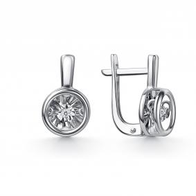 Серьги из белого золота GRIGORIEV с танцующим бриллиантом Г02-12-51201-11-00 Г02-12-51201-11-00 фото