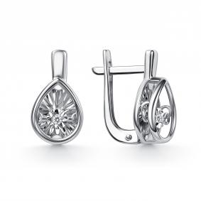 Серьги из белого золота GRIGORIEV с танцующим бриллиантом Г02-12-51202-11-00 Г02-12-51202-11-00 фото