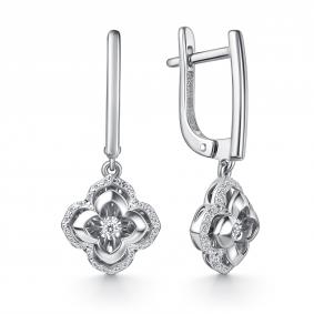 Серьги из белого золота GRIGORIEV Г02-12-51205-31-00-1 с бриллиантом Г02-12-51205-31-00-1 фото