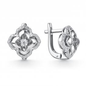 Серьги из белого золота GRIGORIEV Г02-12-51205-31-00 с бриллиантом Г02-12-51205-31-00 фото