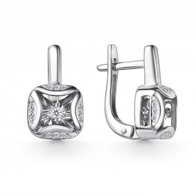 Серьги из белого золота GRIGORIEV Г02-12-51206-31-00 с бриллиантом Г02-12-51206-31-00 фото