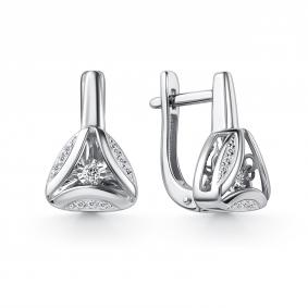 Серьги из белого золота GRIGORIEV Г02-12-51210-31-00 с бриллиантом Г02-12-51210-31-00 фото