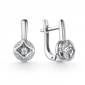 Серьги из белого золота GRIGORIEV с танцующим бриллиантом Г02-12-51212-31-00 Г02-12-51212-31-00 фото