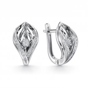 Серьги из белого золота GRIGORIEV Г02-12-51218-21-00-1 с бриллиантом Г02-12-51218-21-00-1 фото