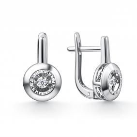 Серьги из белого золота GRIGORIEV с танцующим бриллиантом Г02-12-51219-11-00 Г02-12-51219-11-00 фото