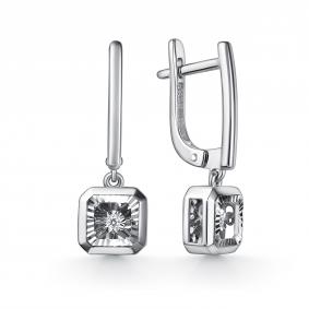 Серьги из белого золота GRIGORIEV Г02-12-51224-11-00-1 с бриллиантом Г02-12-51224-11-00-1 фото